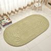 绳编织椭圆形地毯客厅卧室床边毯环保可机洗可定制代发厂家直供