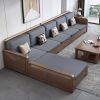 德式实木沙发组合现代简约小户型客厅沙发胡桃木储物木质家具套装