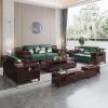 新中式实木沙发组合现代简约客厅别墅禅意乌金木单双三人储物家具